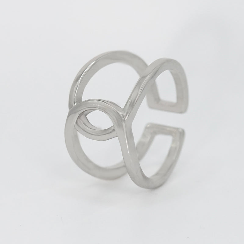 Lustrous silver Cassidy Ring, epitome of understated elegance, versatile for all occasions.
