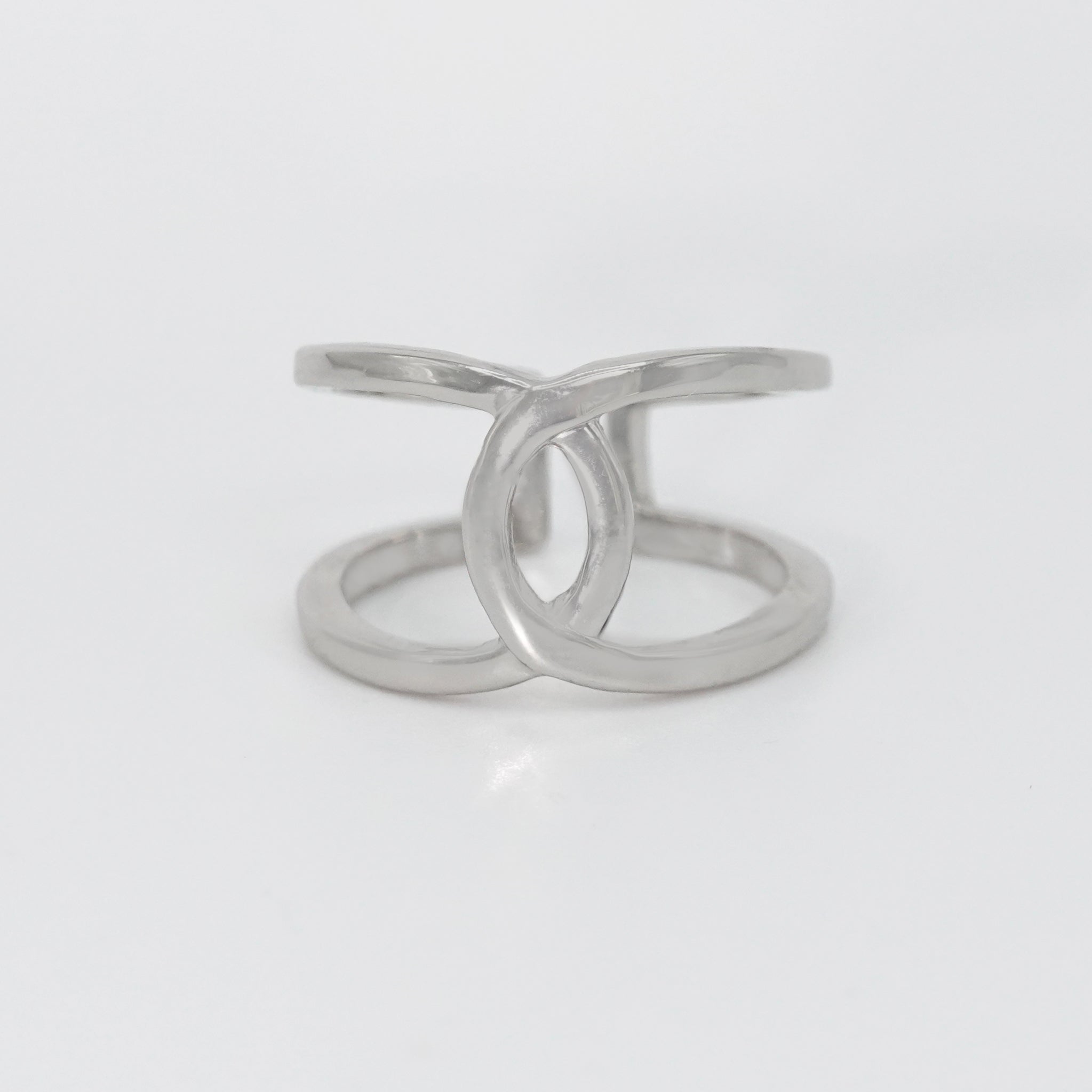 Lustrous silver Cassidy Ring, epitome of understated elegance, versatile for all occasions.