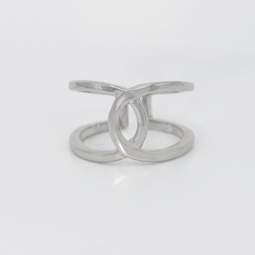 Lustrous silver Cassidy Ring, epitome of understated elegance, versatile for all occasions.