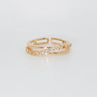 Wilshire Ring - Striking accessory with colorful line intersecting sleek lines.