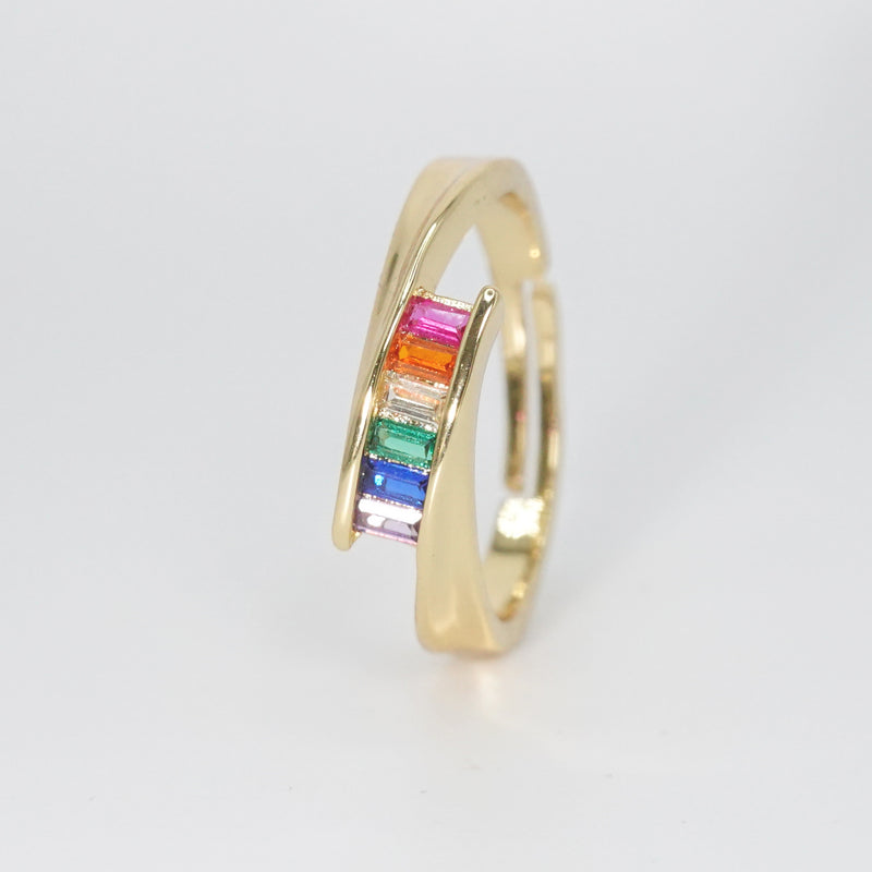 Gower Ring - Eye-catching accessory adorned with vibrant hues.