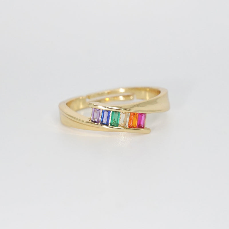 Gower Ring - Eye-catching accessory adorned with vibrant hues.