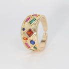 Sunset Ring - Bold accessory adorned with colorful stones.