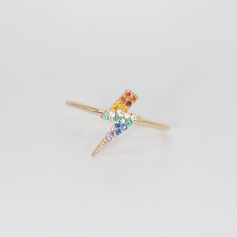 Formosa Ring - Striking accessory with colorful lightning bolt design.