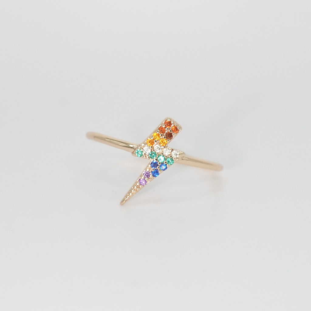Formosa Ring - Striking accessory with colorful lightning bolt design.