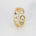 Fountain Ring - Dazzling accessory with shimmering stones and colorful circular gems.