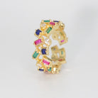 Normandie Ring - Eye-catching accessory adorned with colorful stones.