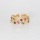 Normandie Ring - Eye-catching accessory adorned with colorful stones.