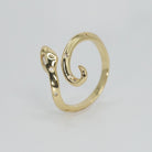 Sterling silver Bonnell Ring, sleek snake-inspired design, a symbol of power and grace.