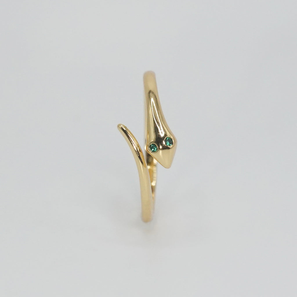 Viewridge Ring: Slender serpent-inspired design, epitome of understated elegance.