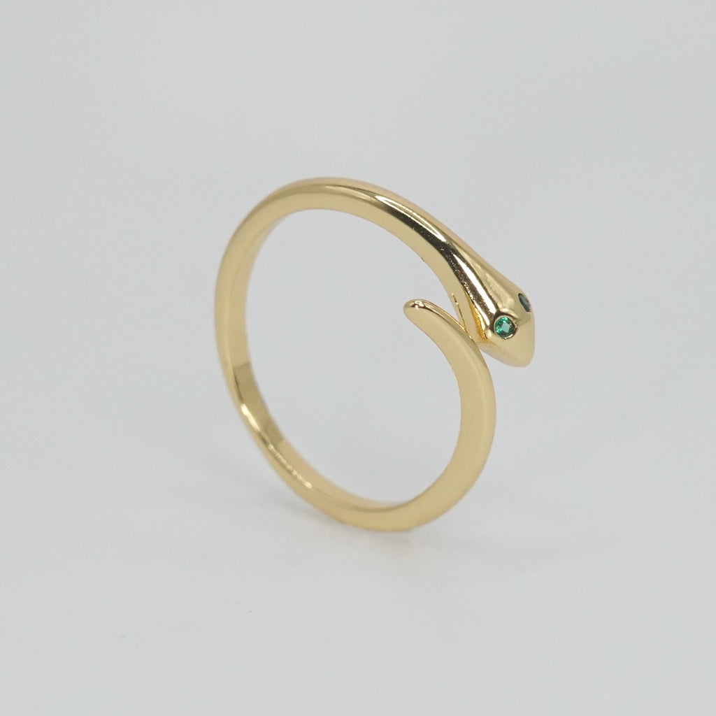 Viewridge Ring: Slender serpent-inspired design, epitome of understated elegance.