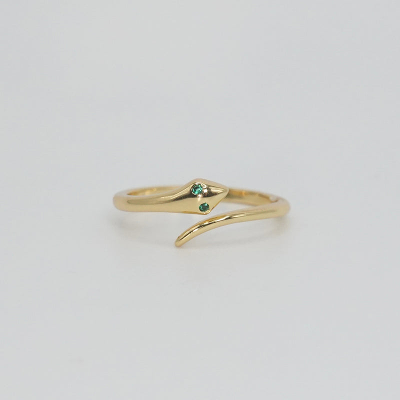 Viewridge Ring: Slender serpent-inspired design, epitome of understated elegance.