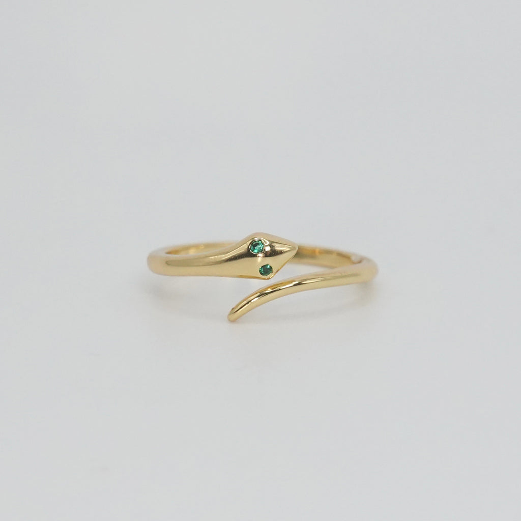 Viewridge Ring: Slender serpent-inspired design, epitome of understated elegance.