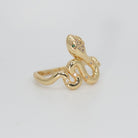 Valle Vista Ring: Serpentine design with captivating shiny stones, epitome of timeless allure.