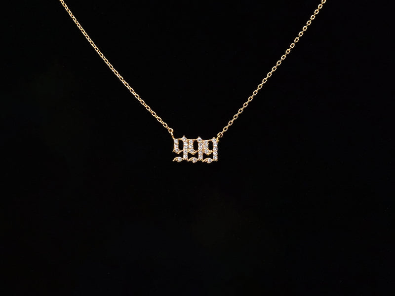 999 Angel Number Necklace