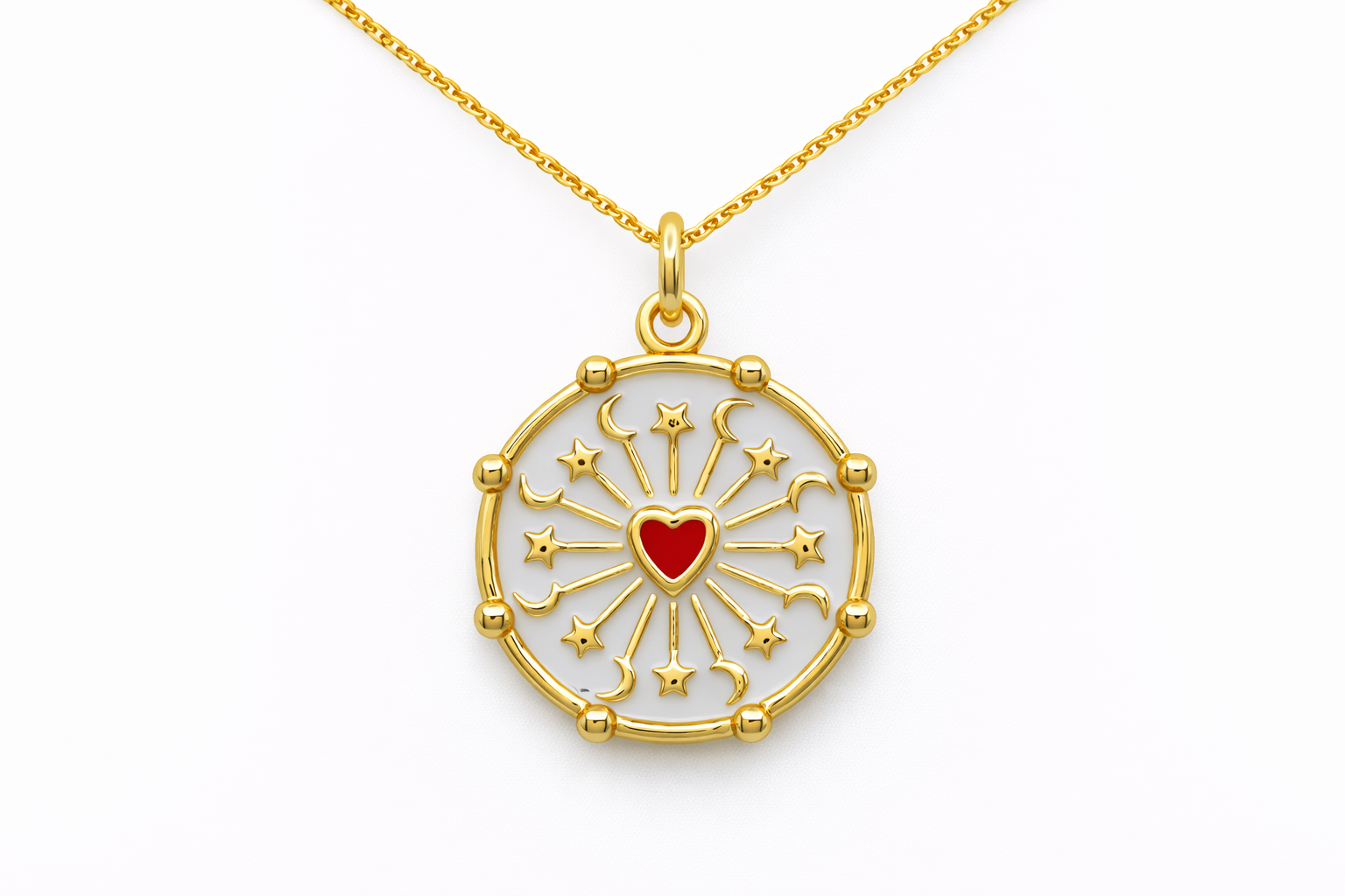 Sunburst Heart Necklace