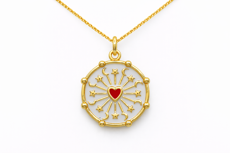 Sunburst Heart Necklace