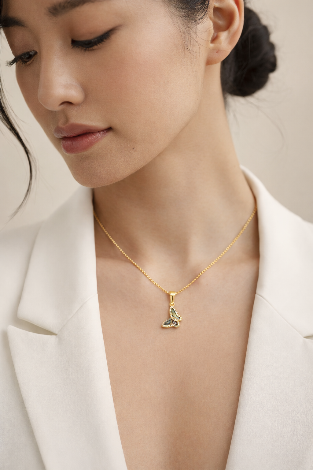 Abalone Butterfly Necklace