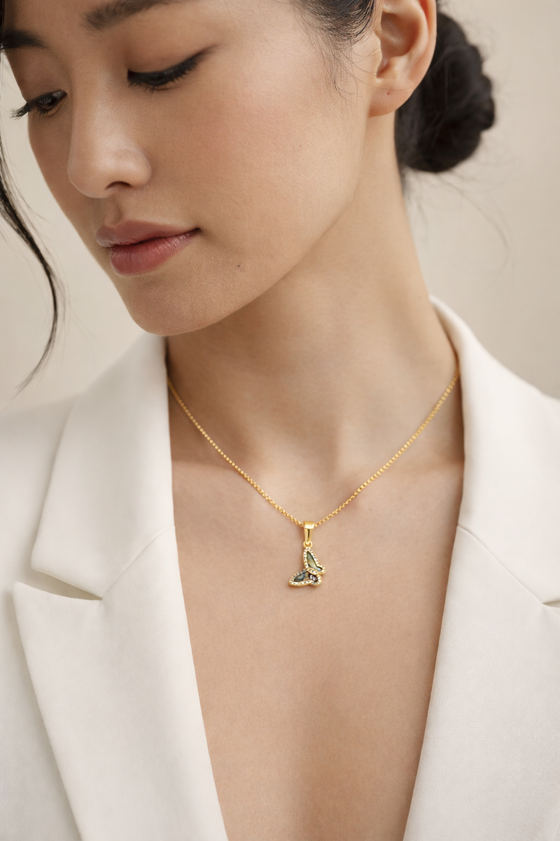 Abalone Butterfly Necklace