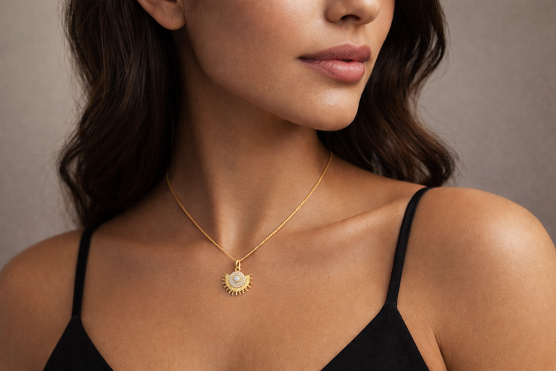 Radiant Eyelet Necklace