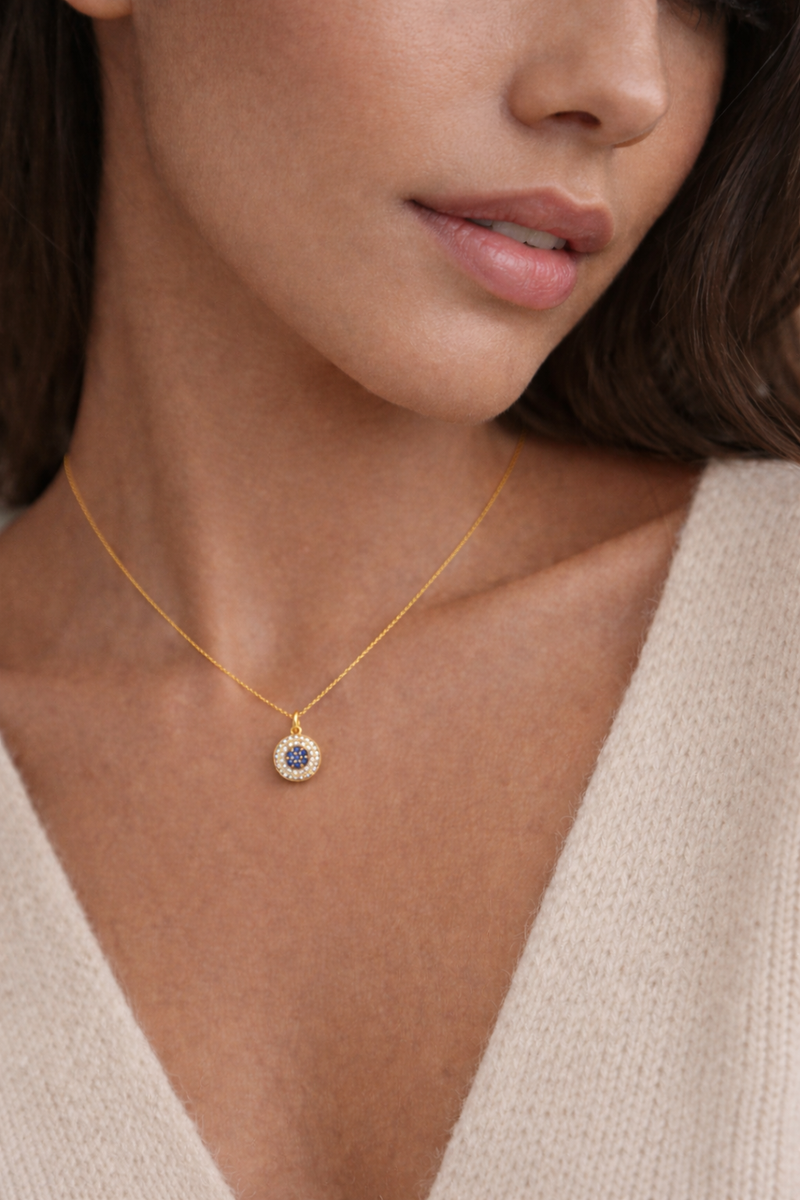 Triple Halo Necklace