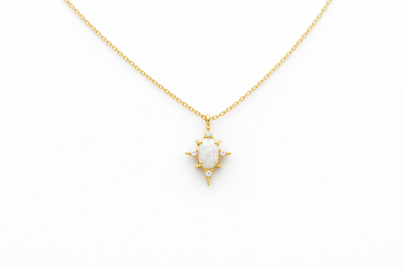 Opal Nova Star Necklace