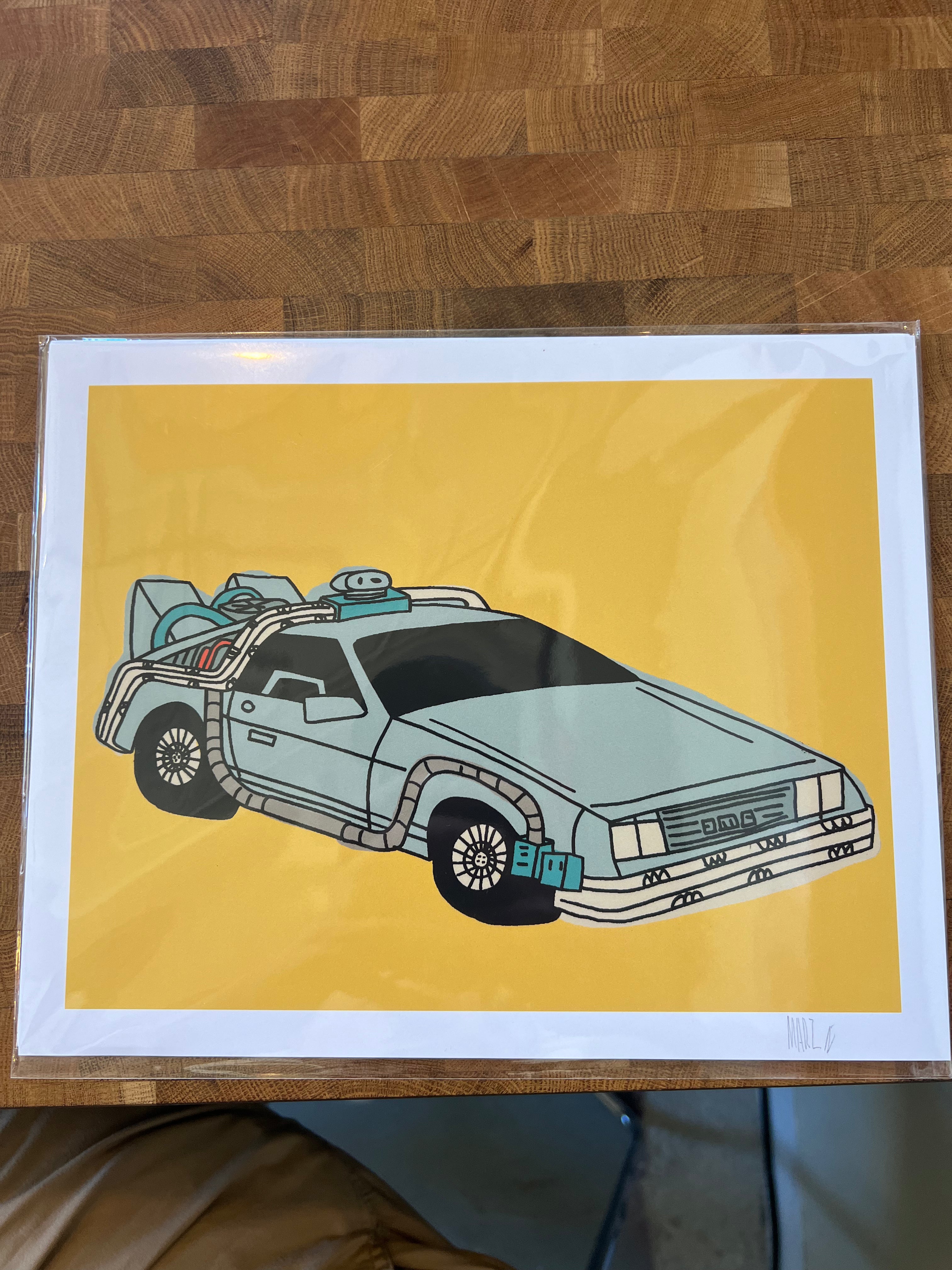 Back to The Future DeLorean Print
