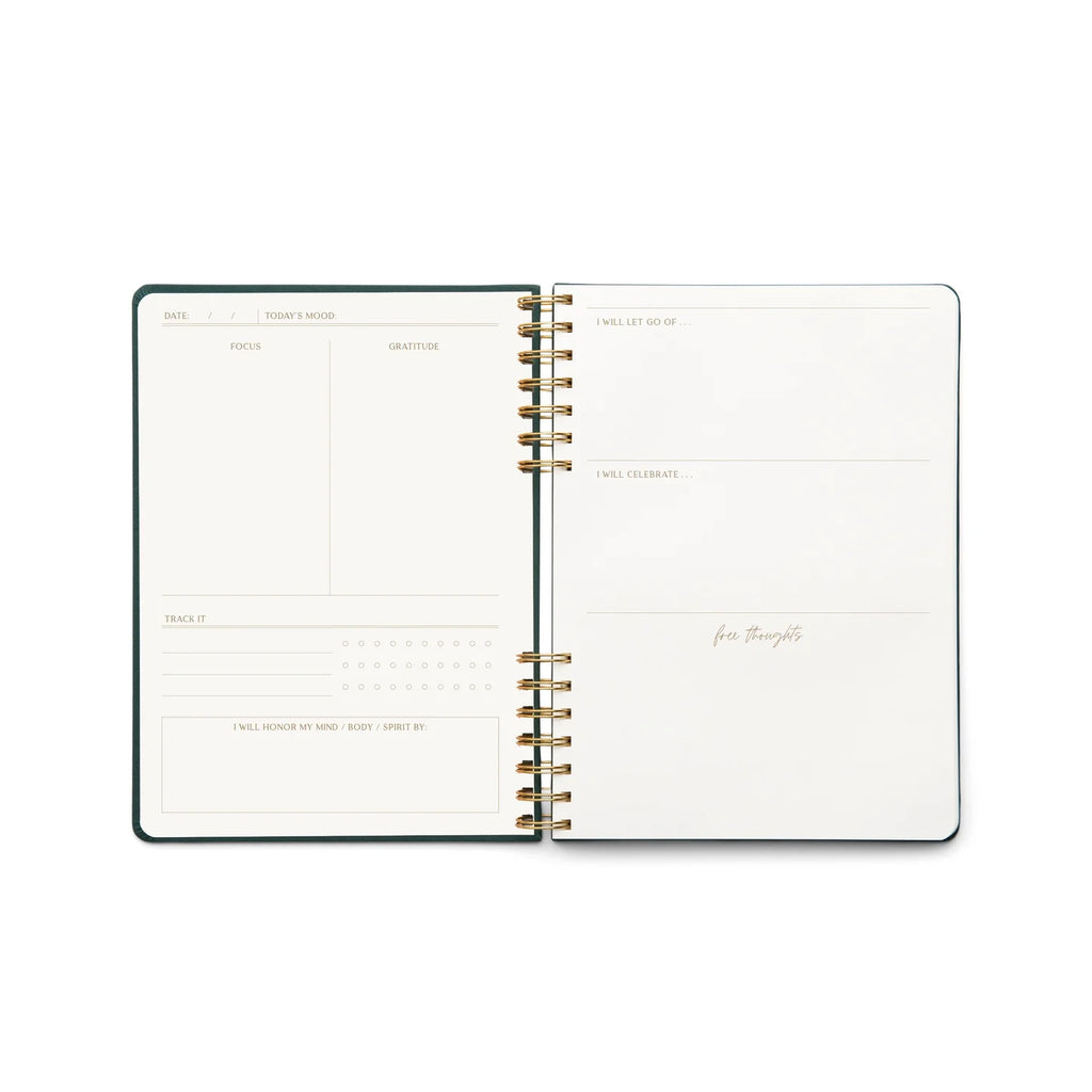 Image of the 'Live Well Wellness Journal', emphasizing its wellness tracking features across fitness, nutrition, mental health, and personal goals.