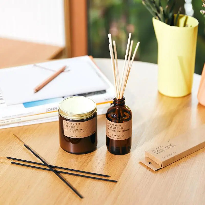 Box of Los Angeles Incense sticks with the backdrop of the LA skyline, reflecting its city-inspired fragrance.