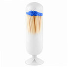 Blue Tip Match Fireplace Cloche, a stylish glass container with a blue tip design, perfect for storing and displaying fireplace matches.