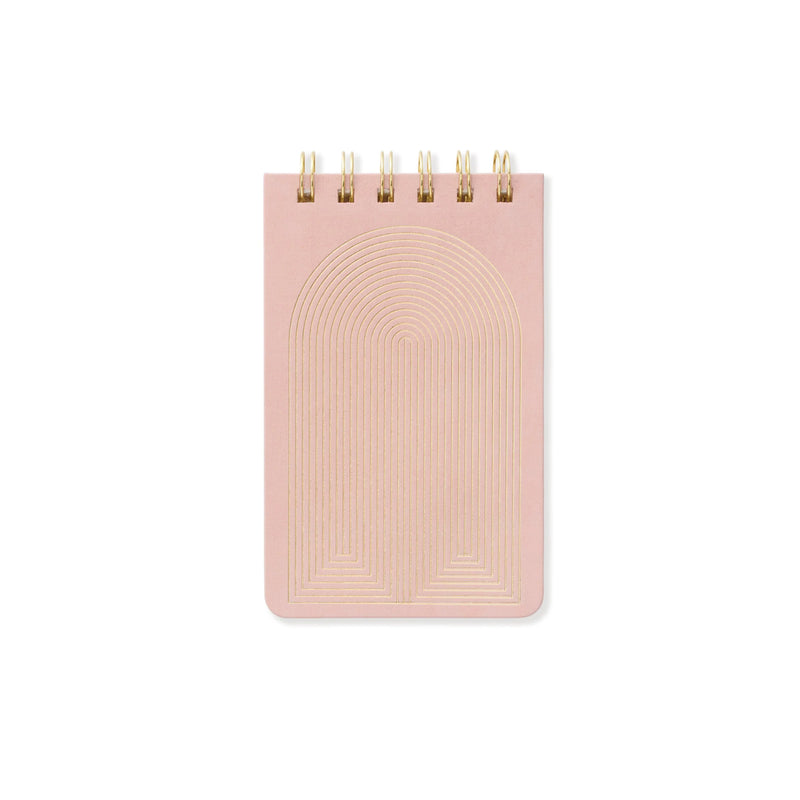 Image showcasing the 'Radiant Rainbow Suede Cloth Covered Notepad', featuring a vibrant rainbow-themed suede cloth cover.
