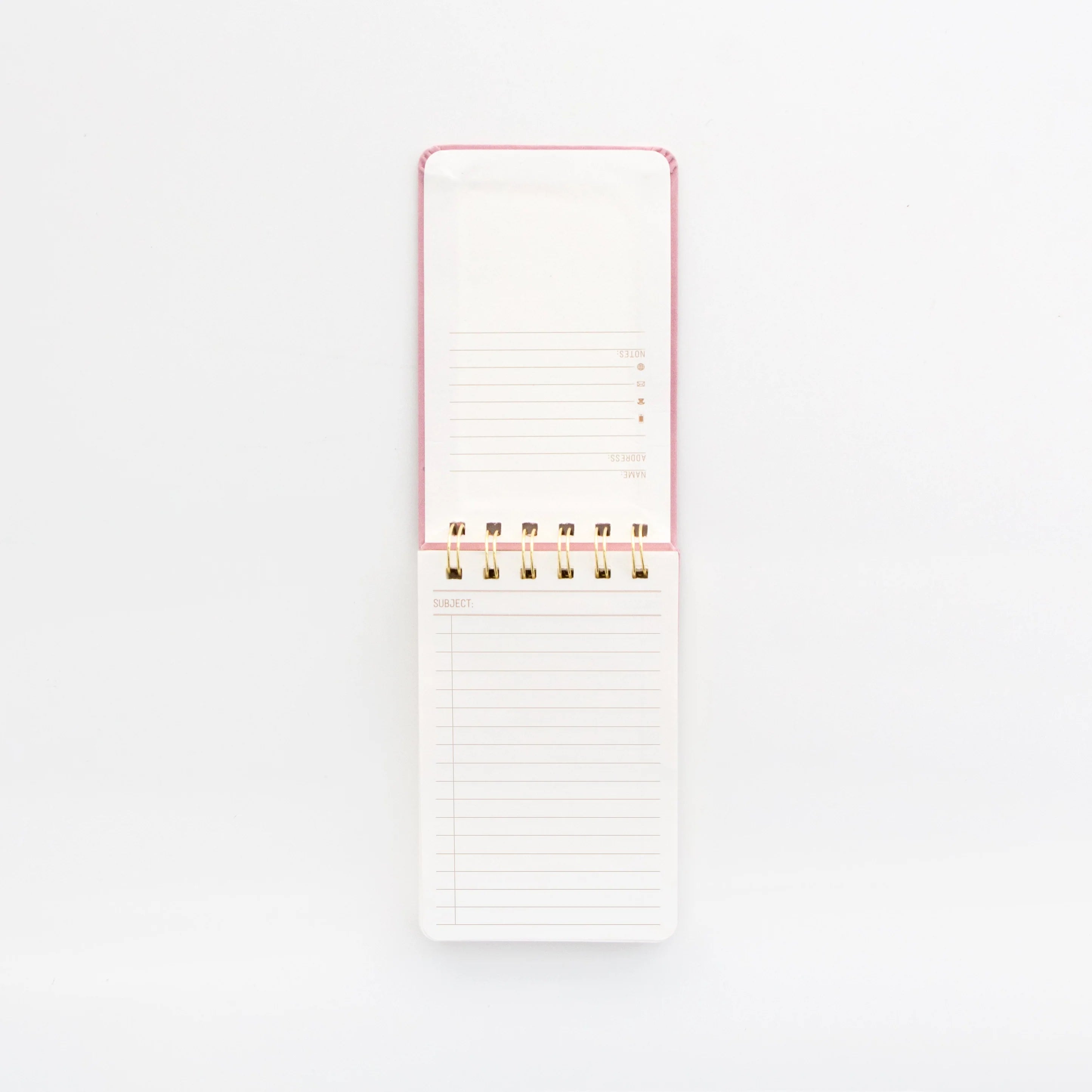 Image showcasing the 'Radiant Rainbow Suede Cloth Covered Notepad', featuring a vibrant rainbow-themed suede cloth cover.