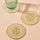 'The Sol Coaster' crafted from durable material, featuring a bright sunny design