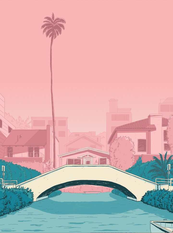 FORMA's exclusive Venice Canals print, capturing the romantic allure of Venice's iconic waterways with beautifully detailed boats, a perfect piece to add European elegance to your space.