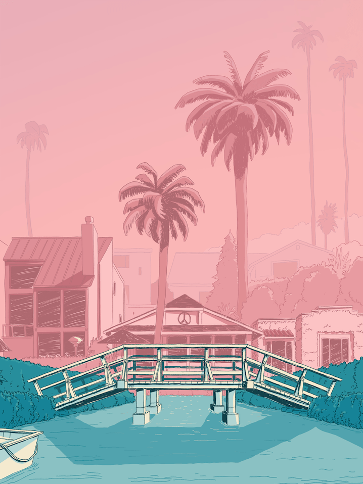 FORMA's exclusive Venice Canals print, capturing the romantic allure of Venice's iconic waterways with beautifully detailed boats, a perfect piece to add European elegance to your space.