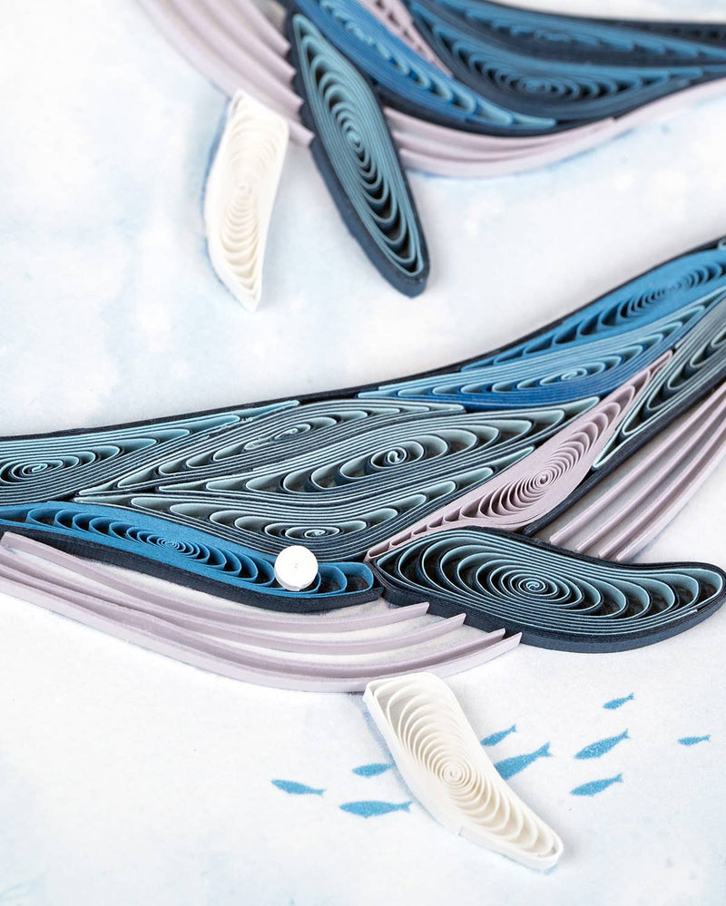 Quilled Humpback Whales Card