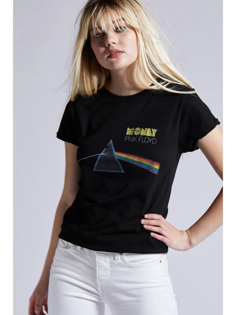 Pink Floyd Dark Side Money Tee - Timeless graphics inspired by "The Dark Side of the Moon" and "Money." Perfect for Pink Floyd enthusiasts. Elevate your style with this legendary tee.