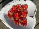 Glass Hearts in Rainbow Colors