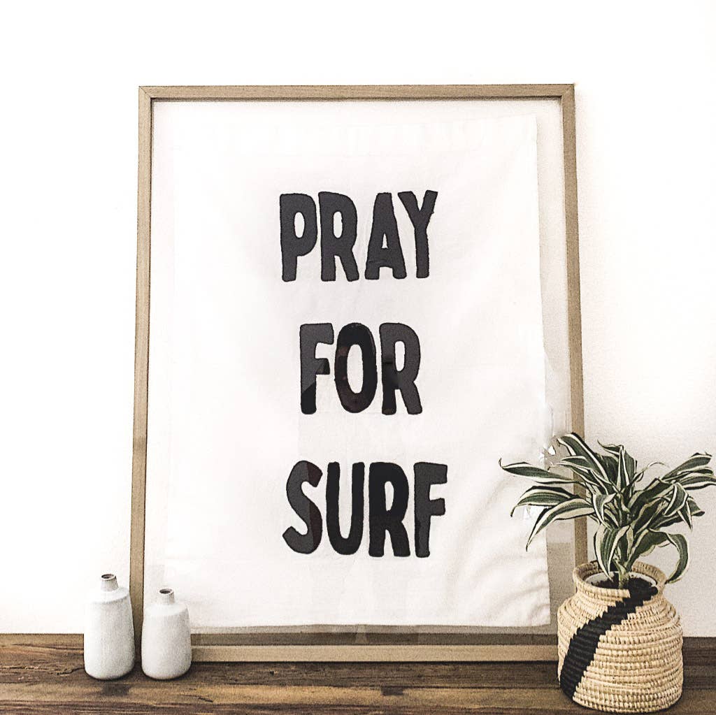 Pray For Surf Wall Hanging