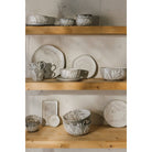 Grove Bowl - Small, 100% porcelain with flower design pattern and beige color.