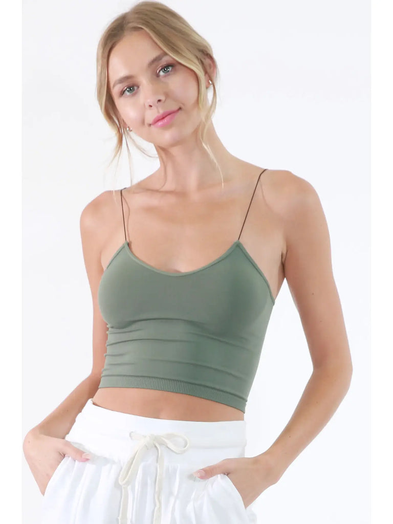 Skinny Strap Crop Top - Contemporary style with slender straps and a cropped silhouette. Comfortable stretch fabric for a flattering fit. Elevate your look with this trendy crop top.