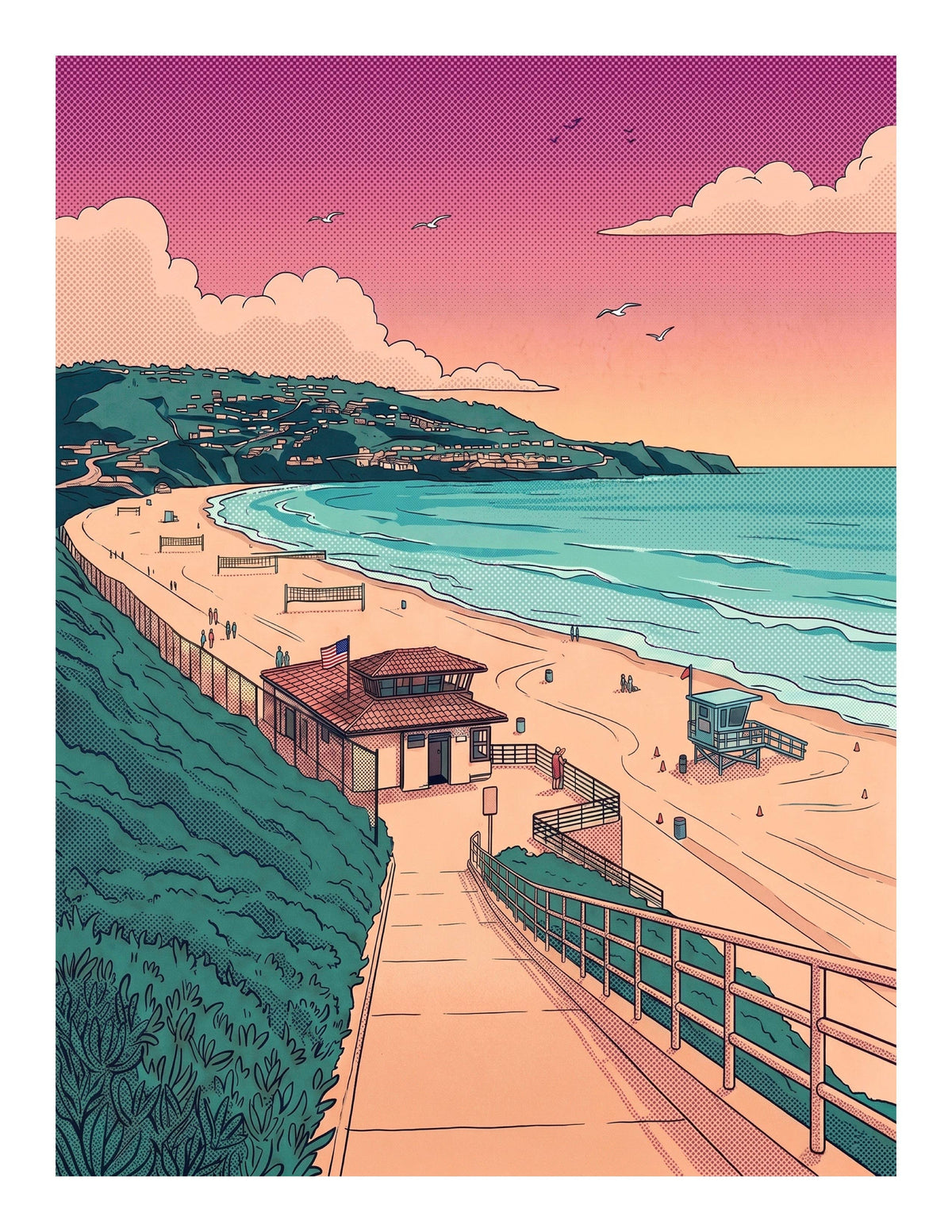 Redondo Beach Strand Print