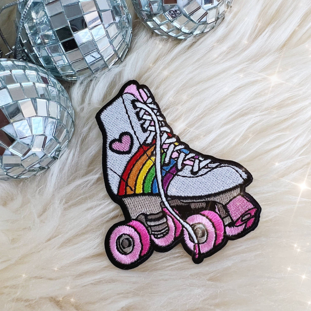 Roller Skate Patches - Rainbow - Vibrant patches with detailed roller skate designs for a playful and retro vibe.
