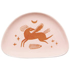 Ceramic Astral Trinket Tray featuring a Pegasus design, ideal for holding small items like keys, jewelry, or paperclips.