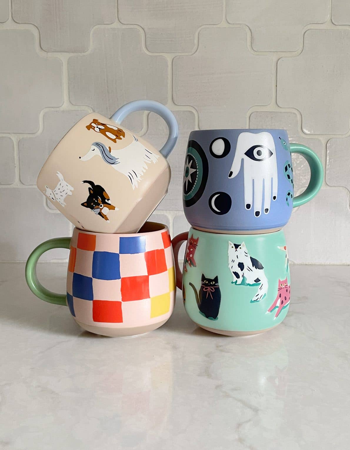 FORMA Ceramic Hamsa Mug - A blend of spirituality and artistry for uplifting coffee moments.