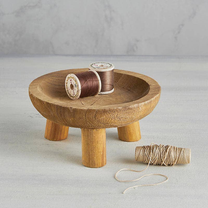 Small Wooden Planter Holder - Compact and rustic home decor accent for plants, enhancing your space with natural beauty.