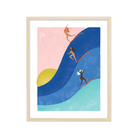 Illustrative print of a woman symbolized as an eagle in flight, representing strength, freedom, and elegance.