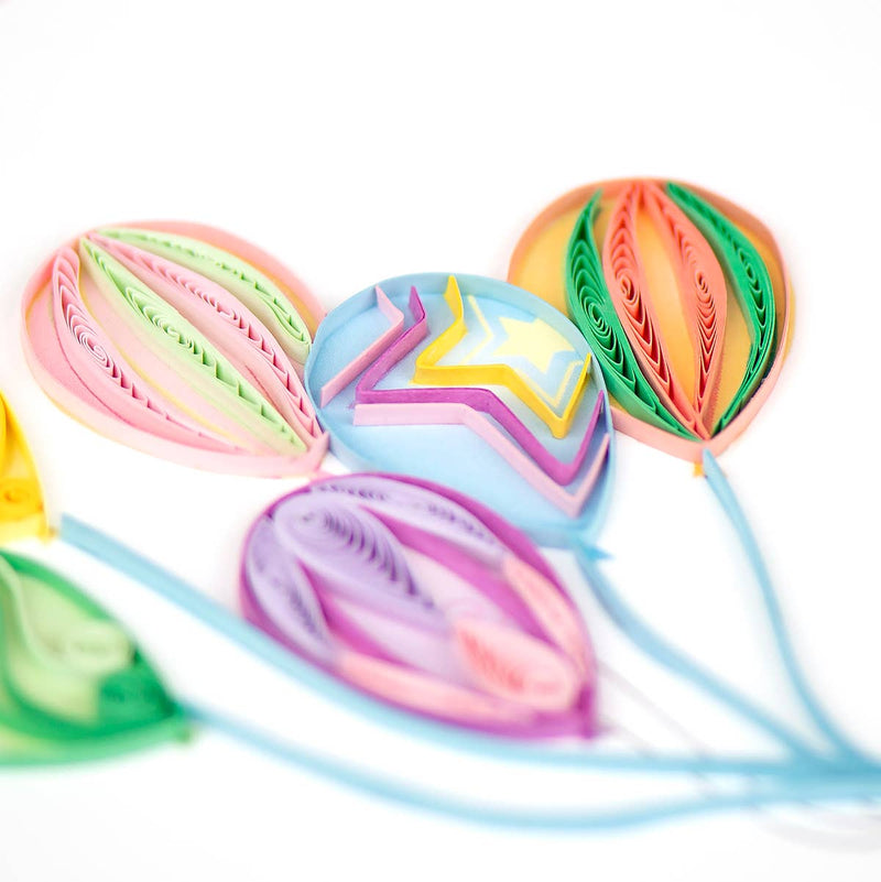 Quilled Colorful Balloon Card