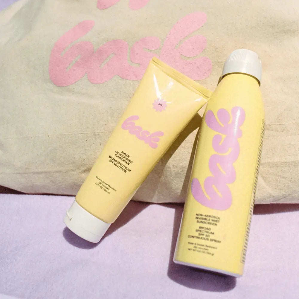 Bask SPF 50 Sunscreen Lotion bottle, 80 minutes of high-intensity UV protection.