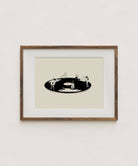 Skate Session on Vinyl Record Minimal Art Print